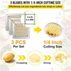 image:imageVEVOR Replacement Chopper Blade 14 inch 3 PCS French Fry Blade Assembly with 6 Extra Knives Stainless Steel Dicer Parts and Push Block for Cutting Potatoes Carrots Onions Cucumbers MushroomsChopper Blade 14x3 blades