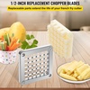 image:imageVEVOR Replacement Chopper Blade 14 inch 3 PCS French Fry Blade Assembly with 6 Extra Knives Stainless Steel Dicer Parts and Push Block for Cutting Potatoes Carrots Onions Cucumbers MushroomsChopper Blade 12x3 blades