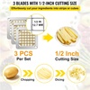 image:imageVEVOR Replacement Chopper Blade 14 inch 3 PCS French Fry Blade Assembly with 6 Extra Knives Stainless Steel Dicer Parts and Push Block for Cutting Potatoes Carrots Onions Cucumbers MushroomsChopper Blade 12x3 blades