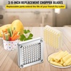 image:imageVEVOR Replacement Chopper Blade 14 inch 3 PCS French Fry Blade Assembly with 6 Extra Knives Stainless Steel Dicer Parts and Push Block for Cutting Potatoes Carrots Onions Cucumbers MushroomsChopper Blade 38x3 blades