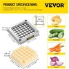 image:imageVEVOR Replacement Chopper Blade 14 inch 3 PCS French Fry Blade Assembly with 6 Extra Knives Stainless Steel Dicer Parts and Push Block for Cutting Potatoes Carrots Onions Cucumbers MushroomsChopper Blade 12x3 blades