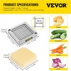 image:imageVEVOR Replacement Chopper Blade 14 inch 3 PCS French Fry Blade Assembly with 6 Extra Knives Stainless Steel Dicer Parts and Push Block for Cutting Potatoes Carrots Onions Cucumbers MushroomsChopper Blade 14x3 blades