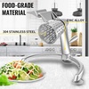 image:imageVEVOR Rotary Cheese Grater Zinc Alloy Rotary Vegetable Mandoline Manual Cheese Mandoline w 5 Stainless Steel Cutting Cones Manual Vegetable Grater w 25L Bowl Rotary Shredder wSuction Base