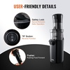 image:imageVEVOR Slow Masticating Juicer 2Speed Mode Cold Press Juicer Machine with Reverse Function Quiet Motor Slow Juicer Juice Extractor Maker Easy to Clean with Brush for High Nutrient Fruit VegetableBlack