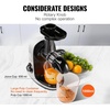 image:imageVEVOR Slow Masticating Juicer 2Speed Mode Cold Press Juicer Machine with Reverse Function Quiet Motor Slow Juicer Juice Extractor Maker Easy to Clean with Brush for High Nutrient Fruit VegetableLight GreyBlack