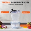 image:imageVEVOR Stainless Steel Salad Spinner 475Qt Onehanded Easy Press Large Vegetable Dryer Washer Lettuce Cleaner and Dryer with 304 Stainless Steel Bowl for Greens Herbs Berries Fruits No BPASalad Spinner