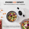 image:imageVEVOR Stainless Steel Salad Spinner 475Qt Onehanded Easy Press Large Vegetable Dryer Washer Lettuce Cleaner and Dryer with 304 Stainless Steel Bowl for Greens Herbs Berries Fruits No BPASalad Spinner