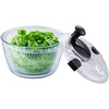 image:imageVEVOR Stainless Steel Salad Spinner 475Qt Onehanded Easy Press Large Vegetable Dryer Washer Lettuce Cleaner and Dryer with 304 Stainless Steel Bowl for Greens Herbs Berries Fruits No BPASalad Spinner