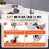 image:imageVEVOR Stainless Steel Salad Spinner 475Qt Onehanded Easy Press Large Vegetable Dryer Washer Lettuce Cleaner and Dryer with 304 Stainless Steel Bowl for Greens Herbs Berries Fruits No BPASalad Spinner