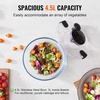 image:imageVEVOR Stainless Steel Salad Spinner 475Qt Onehanded Easy Press Large Vegetable Dryer Washer Lettuce Cleaner and Dryer with 304 Stainless Steel Bowl for Greens Herbs Berries Fruits No BPASalad Spinner