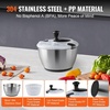 image:imageVEVOR Stainless Steel Salad Spinner 475Qt Onehanded Easy Press Large Vegetable Dryer Washer Lettuce Cleaner and Dryer with 304 Stainless Steel Bowl for Greens Herbs Berries Fruits No BPASalad Spinner