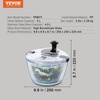 image:imageVEVOR Stainless Steel Salad Spinner 475Qt Onehanded Easy Press Large Vegetable Dryer Washer Lettuce Cleaner and Dryer with 304 Stainless Steel Bowl for Greens Herbs Berries Fruits No BPASalad Spinner