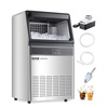 image:imageVEVOR 110lbs24H Commercial Ice Maker Machine with Drain Pump 33lbs Storage Capacity Ice Maker 50 Ice Cubes in 15 Minutes LED Digital Display Freestanding SelfCleaning for Bar Office Restaurant