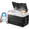 image:imageVEVOR Car Refrigerator DC 1224V AC100240V Compressor Electric Cooler 4F to 68F Truck Refrigerator with APP Control Wheels amp Dual Zone 37 QT Cars Cooler for RVs Boats Camping Fishing37QT