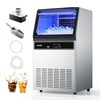 image:imageVEVOR Commercial Ice Maker Machine with Pump 130Lbs24H with 33Lbs Storage 45 Cubes per Cycle Freestanding amp Under Counter Ice Maker with LED Display amp SelfCleaning for Home Bar Restaurant130Lbs with Pump
