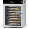 image:imageVEVOR Food Dehydrator Machine 5Tray Fruit Dehydrator 300W Electric Food Dryer wDigital Adjustable Timer amp Temperature for Jerky Herb Meat Beef Fruit Dog Treats and Vegetables ETL Listed12Trays800WRotary