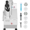 image:imageVEVOR Food Processor amp Vegetable Chopper 2 Feeding Holes FoodGrade Stainless Steel Food Processor Chopper with Detachable 6 Blades 3mm5mm7mm10mm Shredder 2mm4mm Slicer for Vegetables Fruit550 W