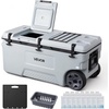 image:imageVEVOR Portable CoolerHard Cooler with Ice Retention HeavyDuty Handles and Strap Lightweight Rigid Material Insulated Portable Cooler Suitable for Family Picnics and Short Trips106QT