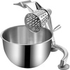 image:imageVEVOR Rotary Cheese Grater Zinc Alloy Rotary Vegetable Mandoline Manual Cheese Mandoline w 5 Stainless Steel Cutting Cones Manual Vegetable Grater w 25L Bowl Rotary Shredder wSuction Base