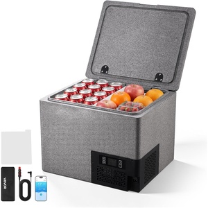 image:imageVEVOR 12 Volt Car Refrigerator Fridge 70Liter74qt Single Zone Portable Freezer 468 Adjustable Range 1224V DC and 100240V AC Compressor Cooler for Outdoor Camping RV Silver423QT