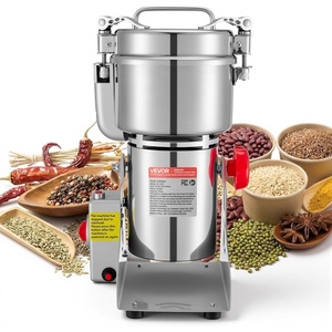 image:imageVEVOR 500g Electric Grain Mill Grinder High Speed 2000W Commercial Spice Grinders Stainless Steel Pulverizer Powder Machine for Dry Grains Spices Cereals Coffee Corn Pepper Swing TypeSilver