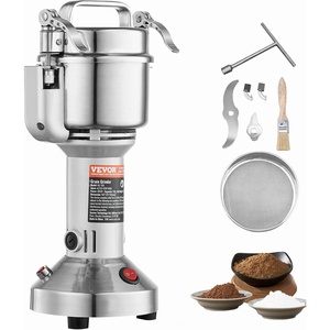 image:imageVEVOR 750g Electric Grain Mill Grinder High Speed 2000W Commercial Spice Grinders Stainless Steel Pulverizer Powder Machine for Dry Grains Spices Cereals Coffee Corn Pepper Straight Type750g