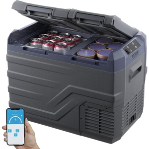 image:imageVEVOR Car Refrigerator 12 Volt Car Refrigerator Fridge 32Liter338qt Dual Zone Portable Freezer 468 Adjustable Range 1224V DC and 100240V AC Compressor Cooler for Outdoor Camping RVDual Zone 338QT