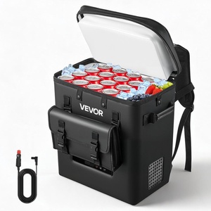 image:imageVEVOR Car Refrigerator 12 Volt Car Refrigerator Fridge 32Liter338qt Dual Zone Portable Freezer 468 Adjustable Range 1224V DC and 100240V AC Compressor Cooler for Outdoor Camping RV137QT