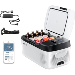 image:imageVEVOR Car Refrigerator DC 1224V AC100240V Compressor Electric Cooler 4F to 68F Car Fridge with APP Control 16 QT Cars Freezer for RVs Campsites Boats Camping Fishing 60W Portable Freezer16QT