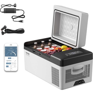 image:imageVEVOR Car Refrigerator DC 1224V AC100240V Compressor Electric Cooler 4F to 68F Car Fridge with APP Control 16 QT Cars Freezer for RVs Campsites Boats Camping Fishing 60W Portable Freezer21QT