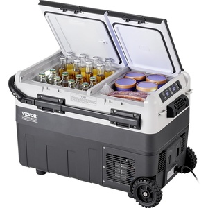 image:imageVEVOR Car Refrigerator DC 1224V AC100240V Compressor Electric Cooler 4F to 68F Car Fridge with APP Control 21 QT Cars Freezer for RVs Campsites Boats Camping Fishing 60W Portable Freezer528QT Dual Zone with Handle
