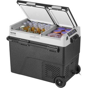 image:imageVEVOR Car Refrigerator DC 1224V AC100240V Compressor Electric Cooler 4F to 68F Car Fridge with APP Control 21 QT Cars Freezer for RVs Campsites Boats Camping Fishing 60W Portable Freezer615QT Dual Zone with Handle