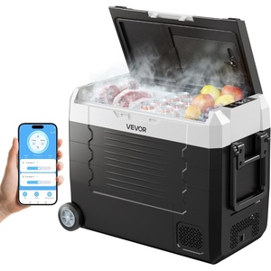 image:imageVEVOR Car Refrigerator DC 1224V AC100240V Compressor Electric Cooler 4F to 68F Truck Refrigerator with APP Control Wheels amp Dual Zone 37 QT Cars Cooler for RVs Boats Camping Fishing48QT