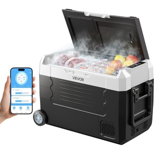 image:imageVEVOR Car Refrigerator DC 1224V AC100240V Compressor Electric Cooler 4F to 68F Truck Refrigerator with APP Control Wheels amp Dual Zone 37 QT Cars Cooler for RVs Boats Camping Fishing37QT