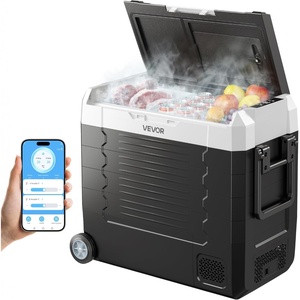 image:imageVEVOR Car Refrigerator DC 1224V AC100240V Compressor Electric Cooler 4F to 68F Truck Refrigerator with APP Control Wheels amp Dual Zone 37 QT Cars Cooler for RVs Boats Camping Fishing58QT