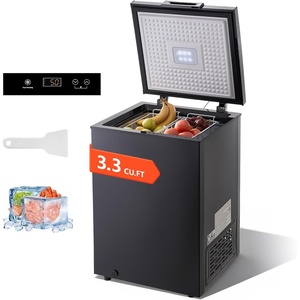 image:imageVEVOR Chest Freezer 33 Cuft Compact Deep Freezer Free Standing Top Open Door Chest Freezers with 2 Removable Baskets amp Adjustable Thermostat  Energy Saving Low Noise amp Garage Ready WhiteBlack