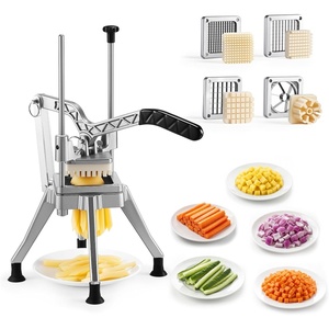 image:imageVEVOR Commercial French Fry Cutter with 4 Replacement Blades 14 and 38 Blade Easy Dicer Chopper 6wedge Slicer and 6wedge Apple Corer Lemon Potato Cutter for French Fries with Extended Handle38 in  14 in  12 in  6Wedge Corer