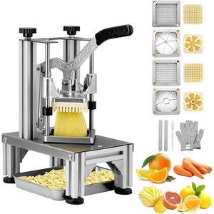 image:imageVEVOR Commercial French Fry Cutter with 4 Replacement Blades 14 and 38 Blade Easy Dicer Chopper 6wedge Slicer and 6wedge Apple Corer Lemon Potato Cutter for French Fries with Extended Handle14 38