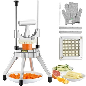 image:imageVEVOR Commercial Vegetable Fruit Chopper 12 Blade Heavy Duty Professional Food Dicer Kattex French Fry Cutter Onion Slicer Stainless Steel for Tomato Peppers Potato Mushroom SliverPush style 14