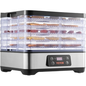 image:imageVEVOR Food Dehydrator Machine 5Tray Fruit Dehydrator 300W Electric Food Dryer wDigital Adjustable Timer amp Temperature for Jerky Herb Meat Beef Fruit Dog Treats and Vegetables ETL Listed5Trays300W