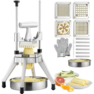 image:imageVEVOR French Fry Cutter Ergonomic Potato Slicer with 3 Blades 12 38 14 amp Juicer Plate EasyReplace Vegetable Chopper Dicer for Carrot Onion Lemon Ideal for Home amp Commercial Kitchens14  38  12  6Wedge Slicer