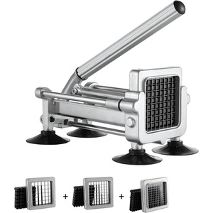 image:imageVEVOR French Fry Cutter Potato Slicer with 12Inch and 38Inch Stainless Steel Blades Manual Potato Cutter Chopper with Suction Cups Great for Potato French Fries Cucumber Vegetables Carrot2 inch  38 inch  14 inch