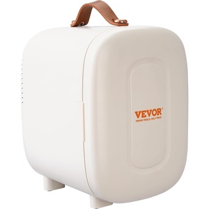 image:imageVEVOR Mini Skin Care Fridge 4 L6 Can Cute Makeup Refrigerator for Cosmetics Beverage Fruit Milk ACDC Cooler amp Warmer Mute Tiny Cooling for Bedroom Office Dorm Desk Car ETL Certified White