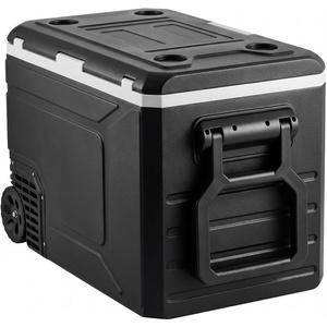 image:imageVEVOR Portable Refrigerator 37 Quart35 LiterTravelCar Refrigerator Dual Zone with 1224v DC amp 110240v AC for Camping Fishing12 Volt Refrigerator App Control468 Outdoor or Home Use824QT
