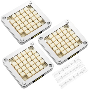 image:imageVEVOR Replacement Chopper Blade 14 inch 3 PCS French Fry Blade Assembly with 6 Extra Knives Stainless Steel Dicer Parts and Push Block for Cutting Potatoes Carrots Onions Cucumbers MushroomsChopper Blade 12x3 blades