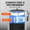 image:imageVEVOR 1850W Commercial Soft Ice Cream Machine 3 Flavors 55 to 82Gallon per Hour PreCooling at Night Auto Clean LCDPanel for Restaurants Snack Bar SliverVertical 3 Flavors Flagship Model