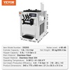 image:imageVEVOR 1850W Commercial Soft Ice Cream Machine 3 Flavors 55 to 82Gallon per Hour PreCooling at Night Auto Clean LCDPanel for Restaurants Snack Bar SliverNew Countertop 3 Flavors Flagship Model