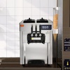 image:imageVEVOR 1850W Commercial Soft Ice Cream Machine 3 Flavors 55 to 82Gallon per Hour PreCooling at Night Auto Clean LCDPanel for Restaurants Snack Bar SliverNew Countertop 3 Flavors Flagship Model