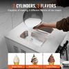 image:imageVEVOR 1850W Commercial Soft Ice Cream Machine 3 Flavors 55 to 82Gallon per Hour PreCooling at Night Auto Clean LCDPanel for Restaurants Snack Bar SliverVertical 3 Flavors Soft Serve Upgraded Model 1850W