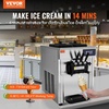 image:imageVEVOR 1850W Commercial Soft Ice Cream Machine 3 Flavors 55 to 82Gallon per Hour PreCooling at Night Auto Clean LCDPanel for Restaurants Snack Bar SliverNew Countertop 3 Flavors Flagship Model